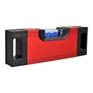Magnetic Bubble Level Aluminum 15x6x3.5cm Red Black for Layout and Leveling Jobs