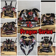 JL Coverset MagicBoy Dragon Naga Hitam LC135 V1 V2 V4 V5 V6 V7 V8 Y15 Y16 naga Choii Dragon Sticker