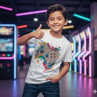 (1 - 11 YEARS) PLAYSTATION CHILDREN'S T-SHIRT: PLAYSTATION CONSOLE: GAME T-SHIRT: PS STICK: GAME STI