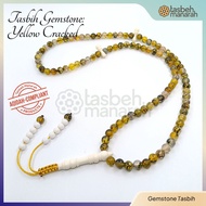 Tasbih Gemstone: Yellow Cracked - 99 Beads