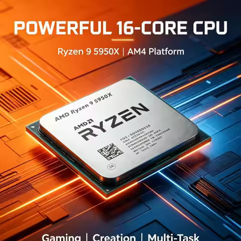 Ryzen 9 5950X Processor Socket AM4 16‑Core 32‑Thread Without Cooler For B450 B550 X570 Desktop Mainb