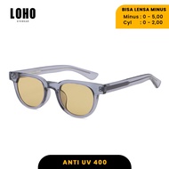 LOHO Men's Fashion Polycarbonate Round Frame Sunglasses Wanita 6277