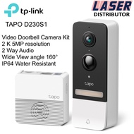TP-Link Tapo D230S1 Smart Video Doorbell Camera with 2K 5 MP resolution and Ultra Wide Field of View, Wired Free