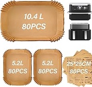 Pack of 320 Baking Paper for Hot Air Fryer Baking Paper for Ninja Foodi AF500EU 10.4L Airfryer Bakin