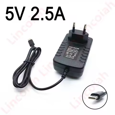 1PCS DC 5V 2.5A 2500mA Charger Power Adapter Type-C USB for Android TV Box for UGOOS X3 Pro X3 CUBE 