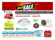 Daikin SkyAir Ceiling Cassette 24000 BTU + FREE $100 NTUC VOUCHER + FREE Delivery + FREE Consultation Service + FREE 60 Month Warranty