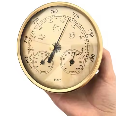 3 In 1 Wall Mounted Household Barometer Thermometer Hygrometer Weather Station Hanging Pressure hPa 