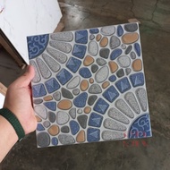keramik lantai kamar mandi 25x25 motif batu timbul kw1