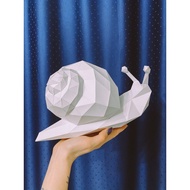 DIY 3D Papercraft A4 Paper Model Decor Kit: Snail