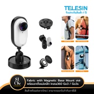 TELESIN Fabric with Magnetic Base Mount for Go3/Go3s Case with Stand Insta360 Go3/Go3s