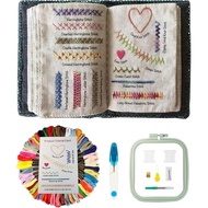 Jahitan DIY, Set Sulaman Jahitan Buatan Tangan, Corak Sulaman Sesuai untuk Pemula dan Sulam (Gaya A)