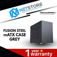 TECWARE FUSION STEEL mATX CASE- GREY - TWCA-FUS-GR