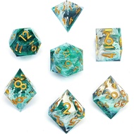 Dungeons and Dragons dice Set DND, polyhedral D&D Resin dice Set, Suitable for Role-Playing dice Gam