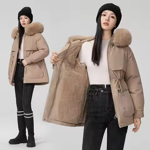 Parkas Unisex Womens Fall Athleisure Casual Office Straight Trendy Mock Leisure Social Fabric Anti-C
