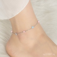 Pure Silver Kalani Anklet Butterfly Anklet Glowing Anklet Fluorescent Color Girl Original High-End F