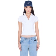 Women's short-sleeved mesh t-shirt - BEUTER WMNS White Ivory Half Zip Top
