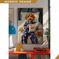 Wall paintings, Maltese Dog Gift, Trendy Dog Poster, Matisse Print, Dopamine Decor, Kitchen Wall Dec