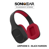 SonicGear Airphone 5 Bluetooth 5.0 Headphone | High Clarity | Strong Bass | Built-In Microphone