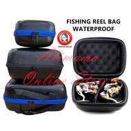 Bag Mesin Pancing Fishing Reel Sponge Hard Case Pouch Bag Spinning Casting Storage