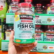 Kirkland Wild Alaskan  Fish Oil 1400 mg 230 Softgels Exp. 10/2026