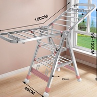 Foldable Sampayan Heavy Duty Stainless Steel Drying Rack with Wheel for Clothes Blanket Sampayan Ind
