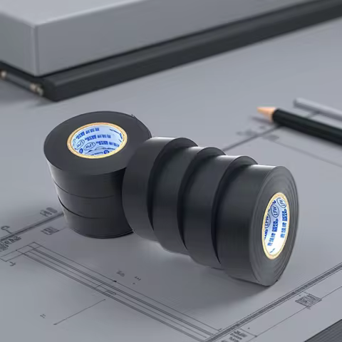 19mm Black Electrical Tape,Insulation Tape,Electrical Tape,PVC Adhesive Waterproof Tape, 1 Roll OF 3