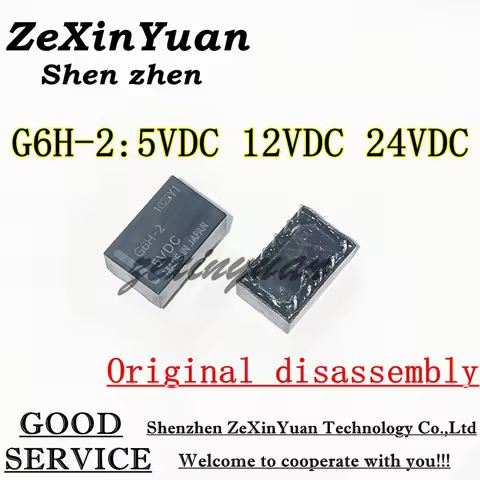 5PCS/Lot Original disassembly G6H-2-5VDC G6H-2-12VDC G6H-2-24VDC G6H-2 5V 12V 24V 10-pin 1A two-swit