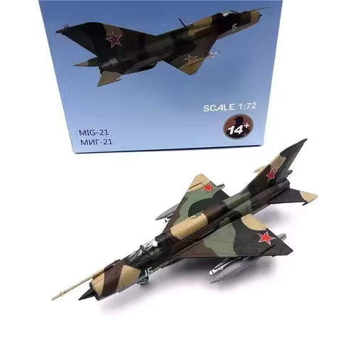 1/72 Scale Soviet Union Airforce MIG-21 Mig 21 Mig21 Fighter Air Force Diecast Aircraft Plane Model 