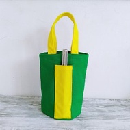深綠蛋黃 環保通用帆布袋 冰霸杯袋 飲料提袋 水壺袋 小物袋