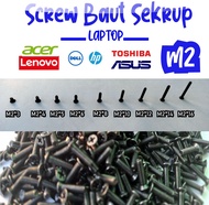 Screw Laptop Lenovo Asus Dell Acer HP Axioo Baut PC Sekrup Komputer M2 M2.5 M3 M4 M5 Countersunk