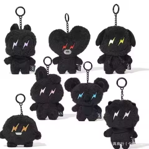 BTS Keychain Cute Cartoon Creativity Lightning Dark Style Modeling Schoolbag Decoration Collection N