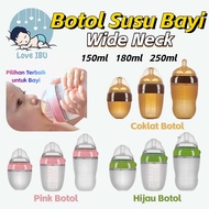 Wide NECK Silicone Baby Milk Bottle - Baby Bottle With Straw - Baby Bottle Made Of Soft And BPA Free Silicone - Comfortable And Safe Solution To Feed Your Baby/Baby Silicone Milk Bottle/NECK Baby Bottle Width