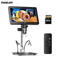 TOMLOV DM9 Max 10.1" HDMI Digital Microscope High performance HD IPS 1500X 20MP Coin Microscopio Mag