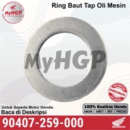 MESIN 90407-259-000 Engine Oil Tap Ring Standard Bolt 17 ORIGINAL ORIGINAL AHM