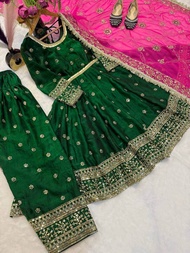 [PRE-ORDER] 2026 AUG DESIGNER PARTY WEAR LOOK SALWAR SUIT WITH EMBROIDERED WORK SIZE M TO 2XL( DELIV