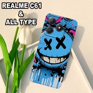 HP G40 - REALME C61 2024 pro camera Case - Realme C61 silicone - EVIL SMILE motif - REALME C61 Softc