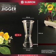 SUBRON Measure Cup Jigger 10/20ml 20/40ml Plastik Akrilik Takaran Transparan Gelas Ukur Takar