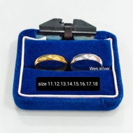 Ring Unisex 925 Silver Gold Plated Wedding Ring