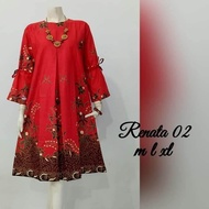 TUNIK BATIK JUMBO ATASAN WANITA MODERN Renata