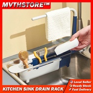 Kitchen Sink Drain Rack For Sponge Brush Soap,  Sink Dapur Organizer Holder Drain Rack, Kitchen Sink Accesories