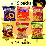 Super Ring Cheese/ Rota/ Rostik/ Fika/ Bika Red/ Bika Green 15 packs x 12g-14g【零食/Snack/Keropok】