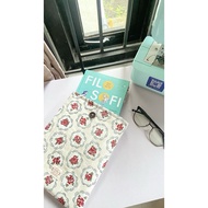 RIBBON AND PIE. Book Sleeve Button | Pouch Novel | Cloth Book Bag | Cloth Book Bag