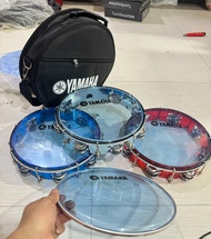 Trống lắc tay trống lục lạc inox Lục lạc gõ bo Yamaha( VIỀN ĐEN )
