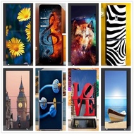 Modern Design Art Fridge Sticker Refrigerator Wrap Freezer Music Fridge Door Cover Wallpaper Home Living Kitchen Accesso