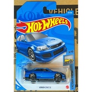 Hot Wheels Honda Civic SI Blue Blister Crack with Protector