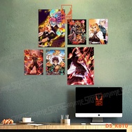 Tranh dán tường Demon Slayer tranh anime kimetsu Zenitsu dán tường poster ghép 6 tấm. Tranh decor ph