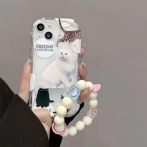 Longhair Cat Cartoon Case For Infinix Hot 60 50 Pro Plus 60i Note 50 50X 50S GT 30 Tecno Spark Go 2 