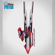 MERAH 1997 Yamaha F1ZR Striping Sticker LIS LES 1997 F1ZR MOTORCYCLE BODY RED PINK