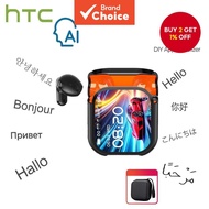 HTC NE20 Headphones Bluetooth 6.0 AI Headphones Live Translation Smart LED Screen HiFi Sound Quality