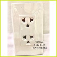 ✑ ◐ ✟ Panasonic Duplex Universal Outlet with Ground WEG 15929 with cover